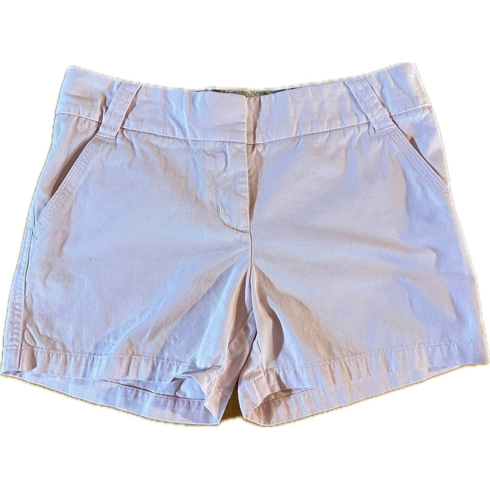 J.Crew Women's‎ Light Pink City Fit Chino Shorts Purple Cotton Size 6